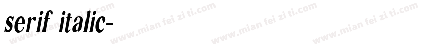 serif italic字体转换